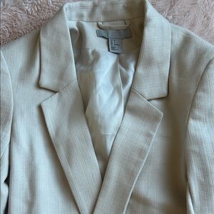 H&M Off-White Textured Jacket